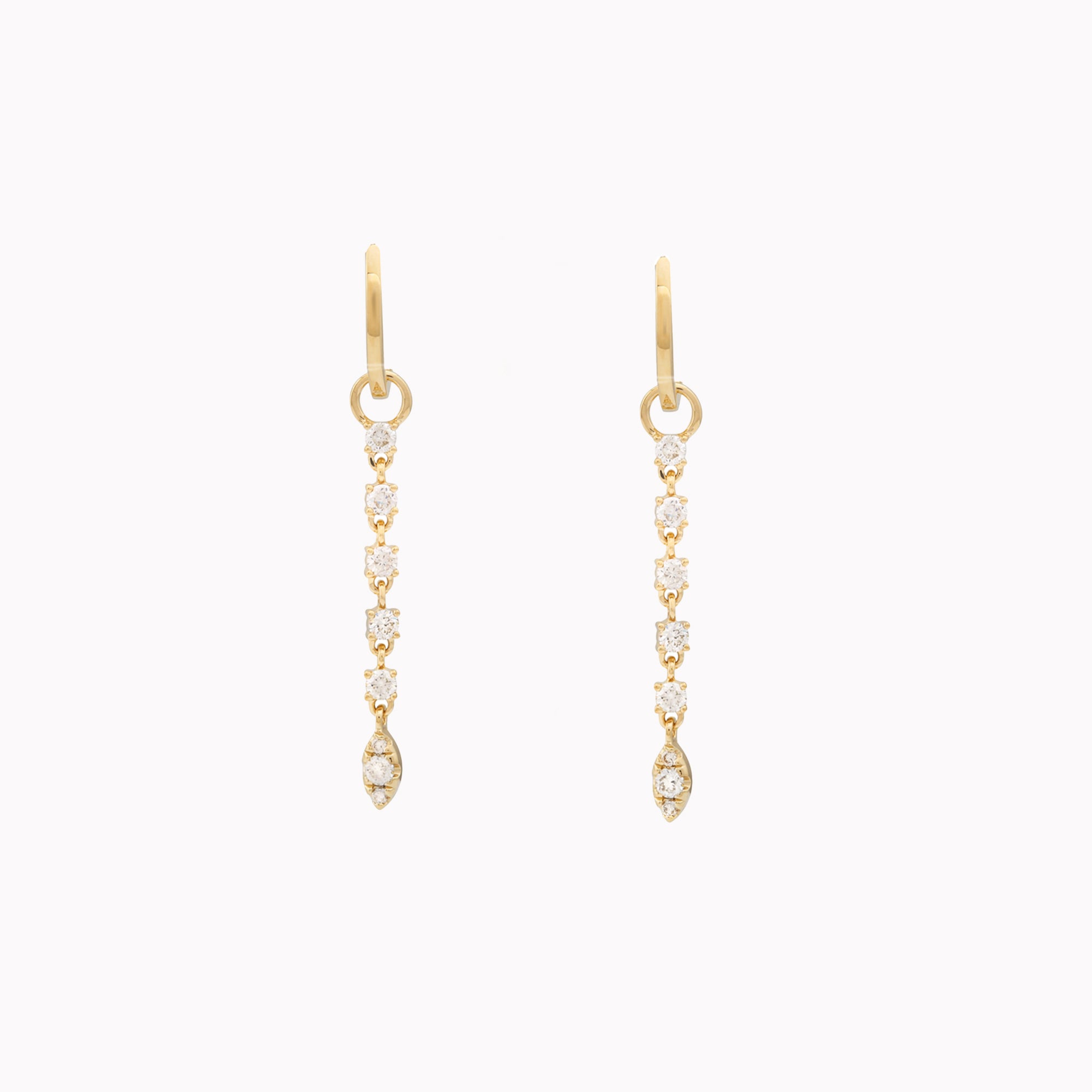 Multi Diamond Drop Dangle Earrings