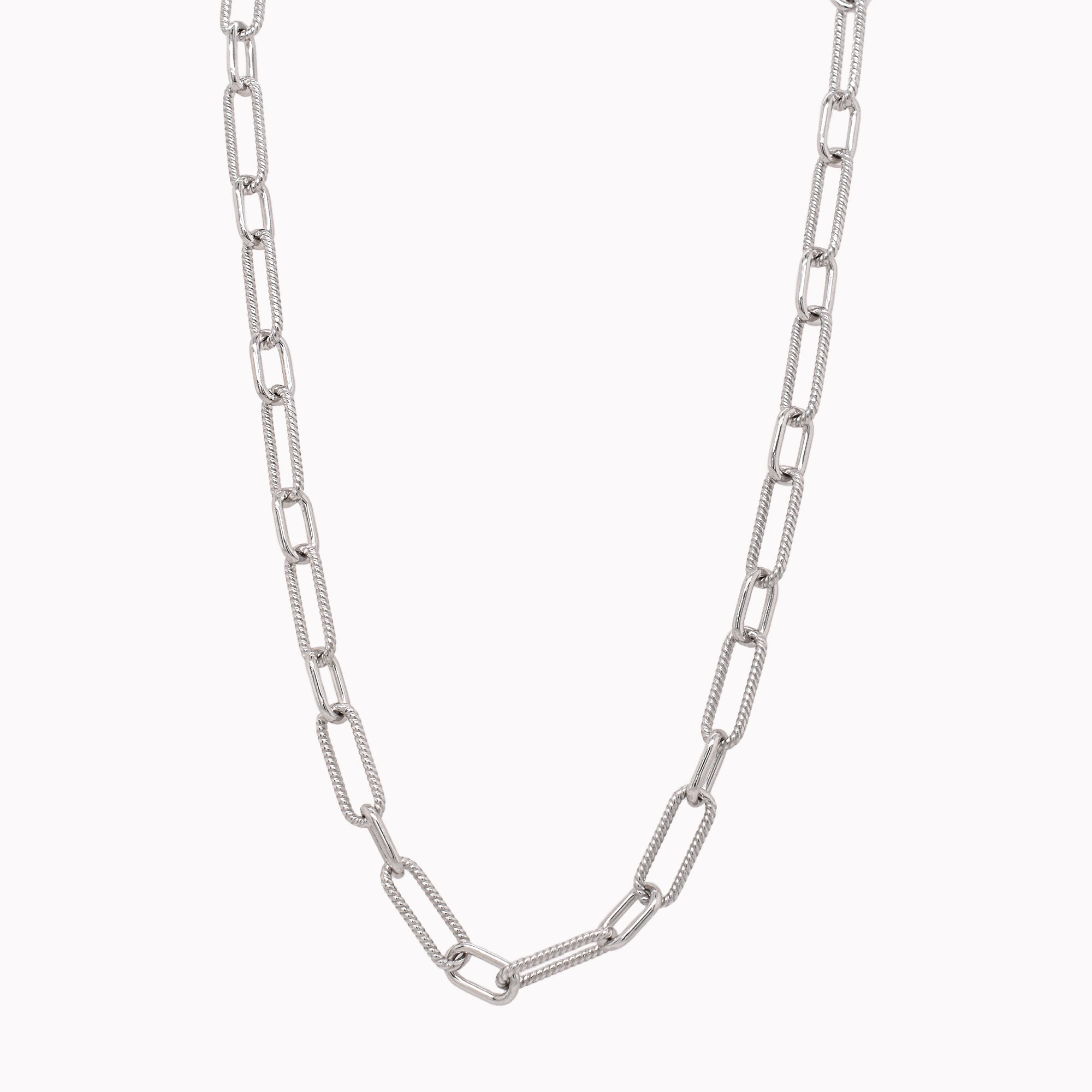 Smooth & Twisted Link Paperclip Chain