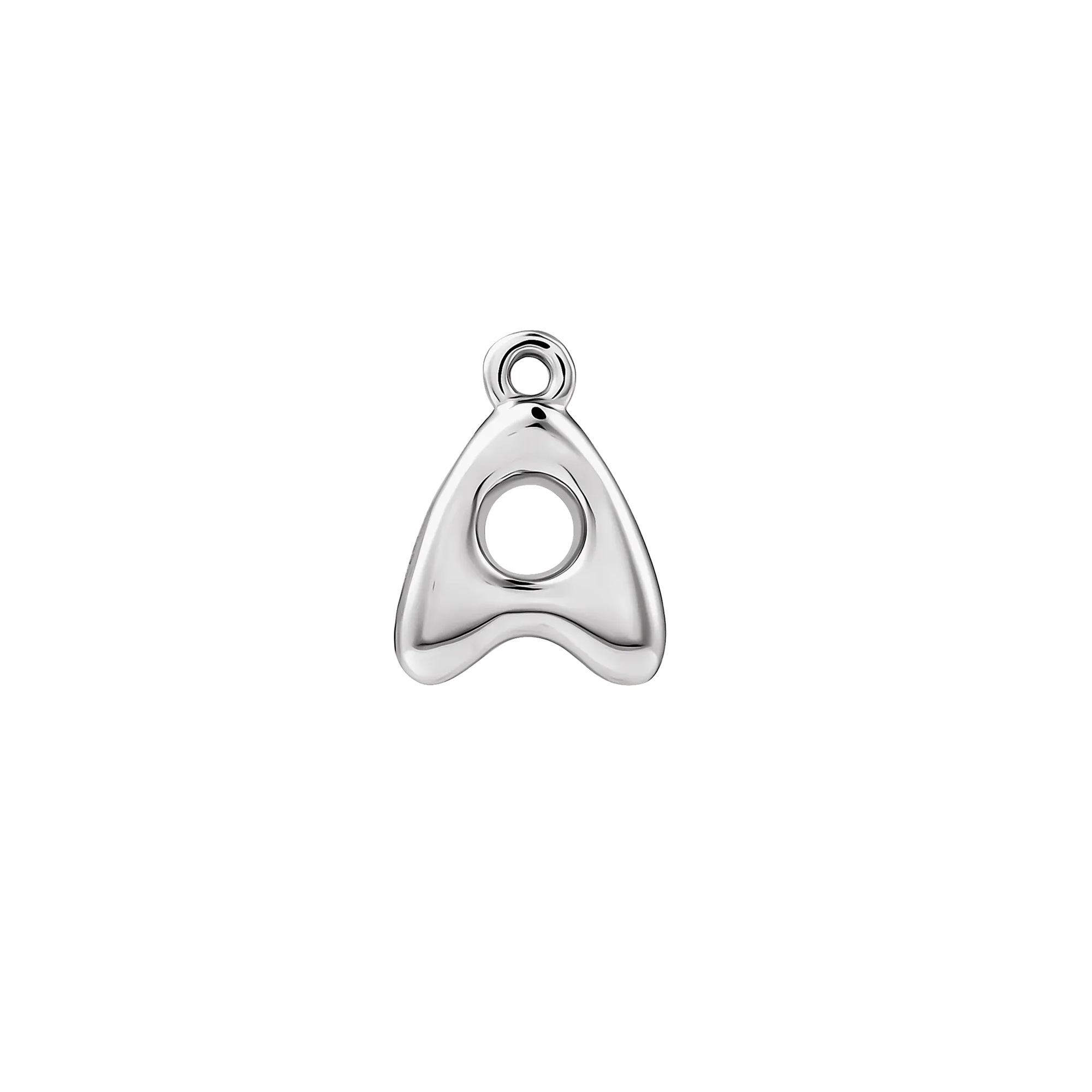 Silver Bubble Letter Charm