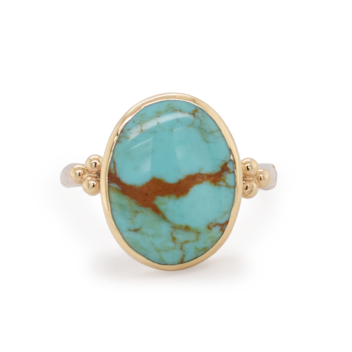 Sonoran Turquoise & Gold Bead Ring