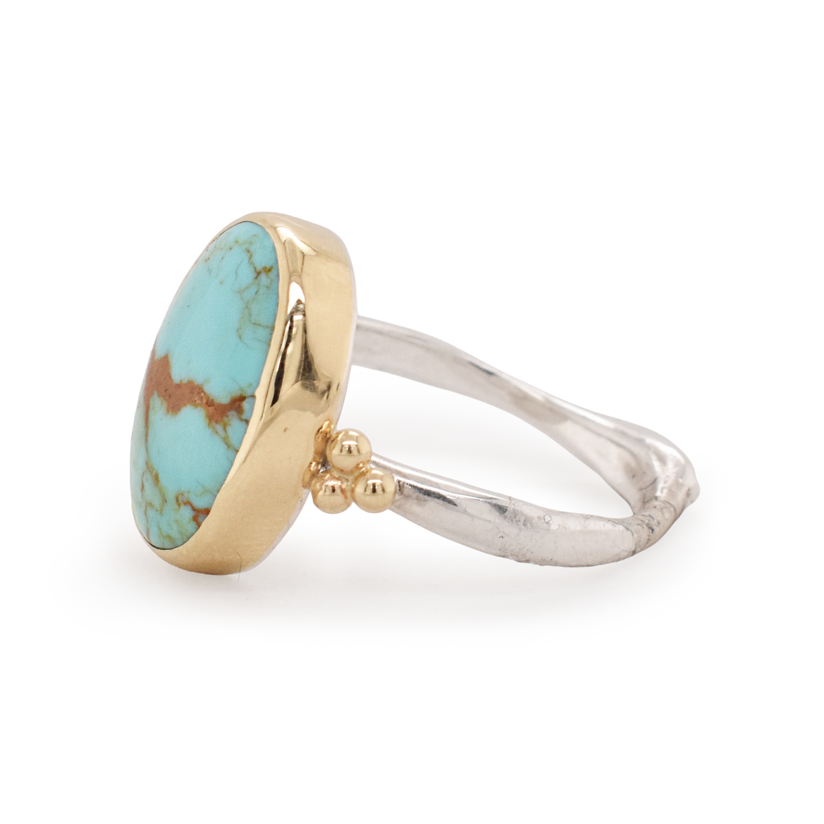Sonoran Turquoise & Gold Bead Ring