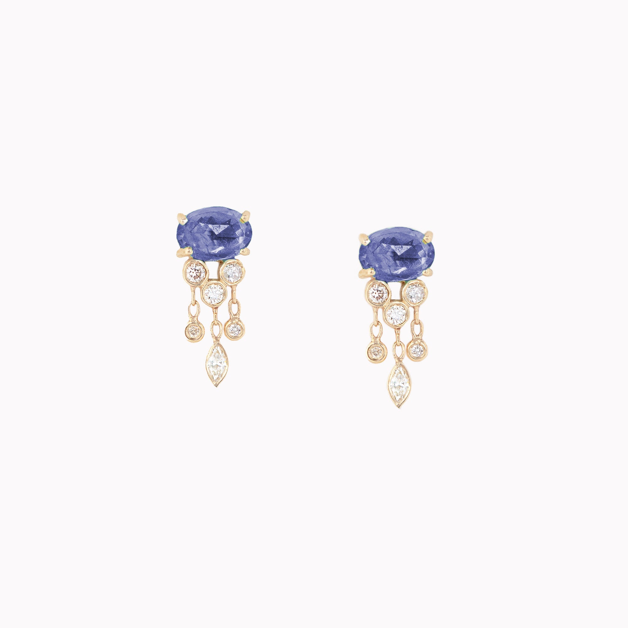 Tanzanite & Diamond Jellyfish Earrings