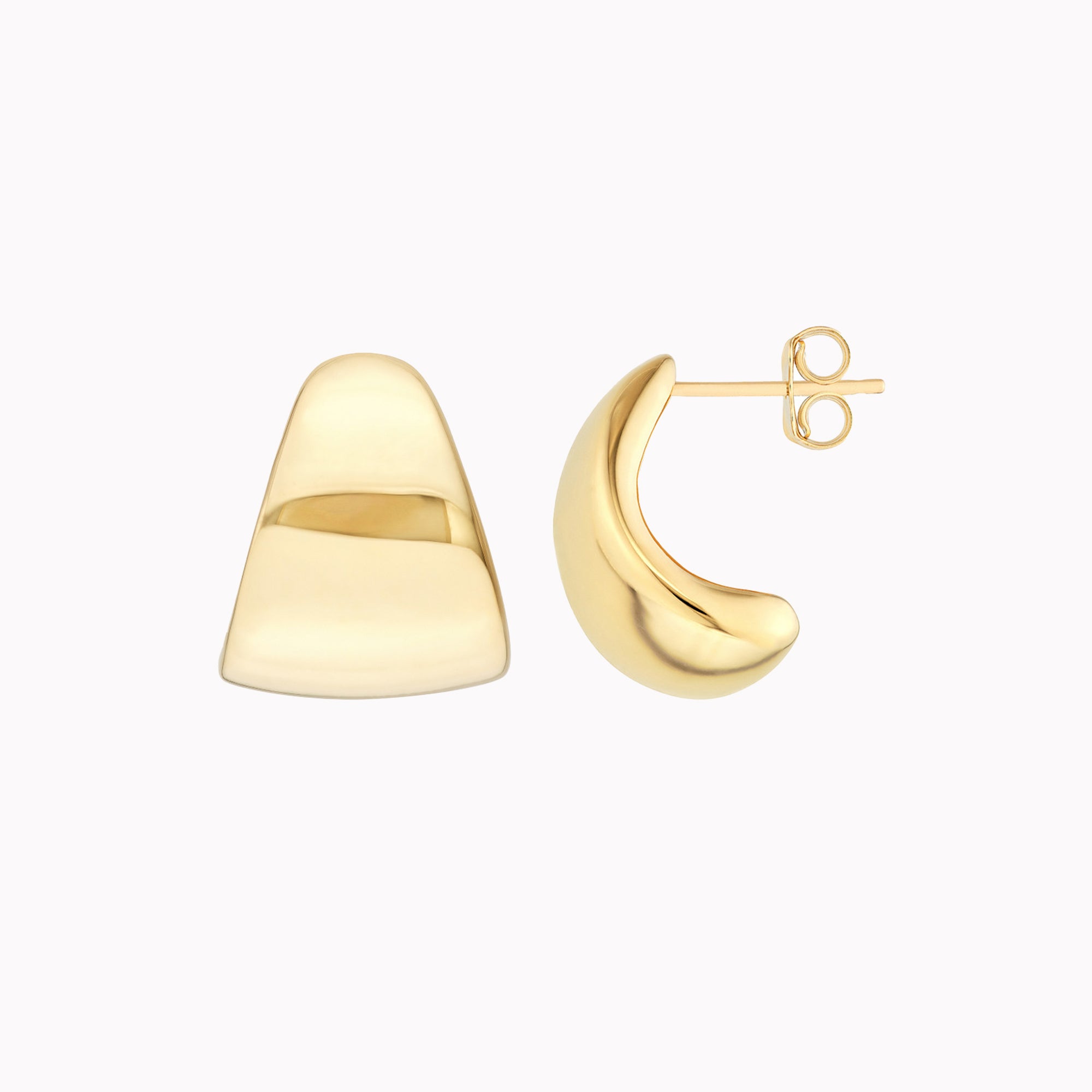 Tapered Semi Hoop Earrings