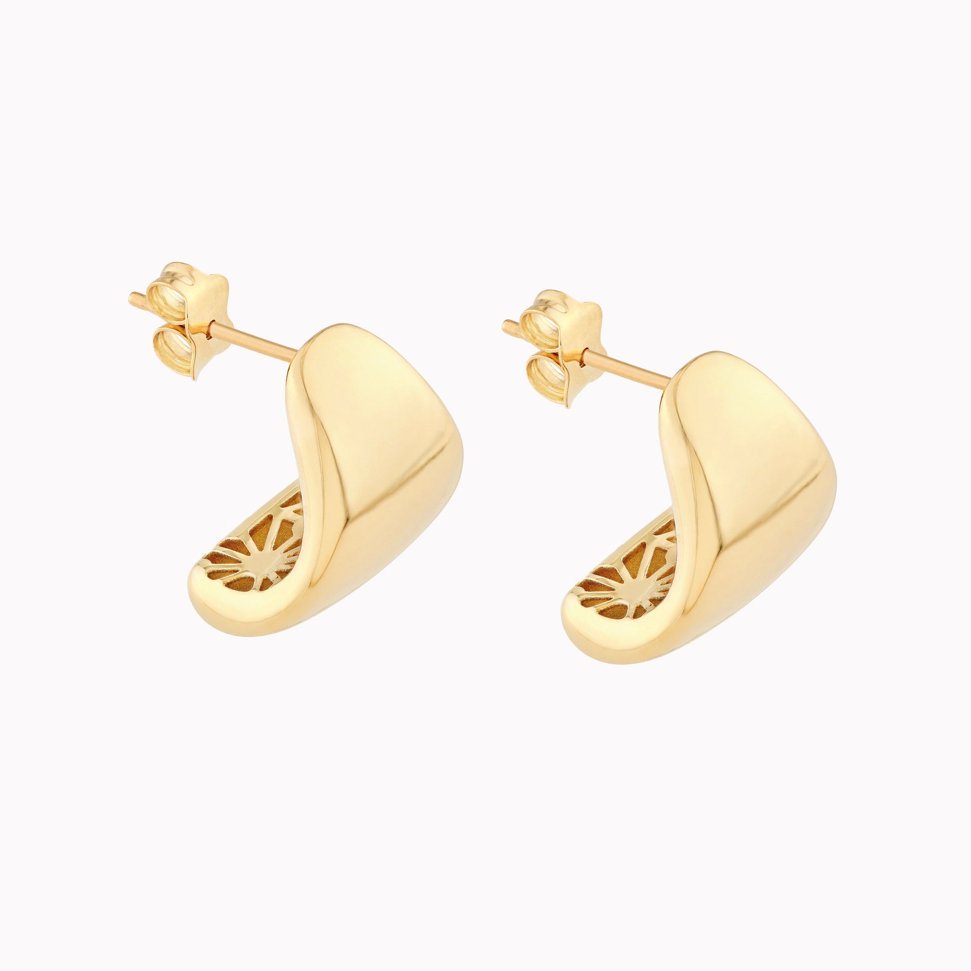 Tapered Semi Hoop Earrings