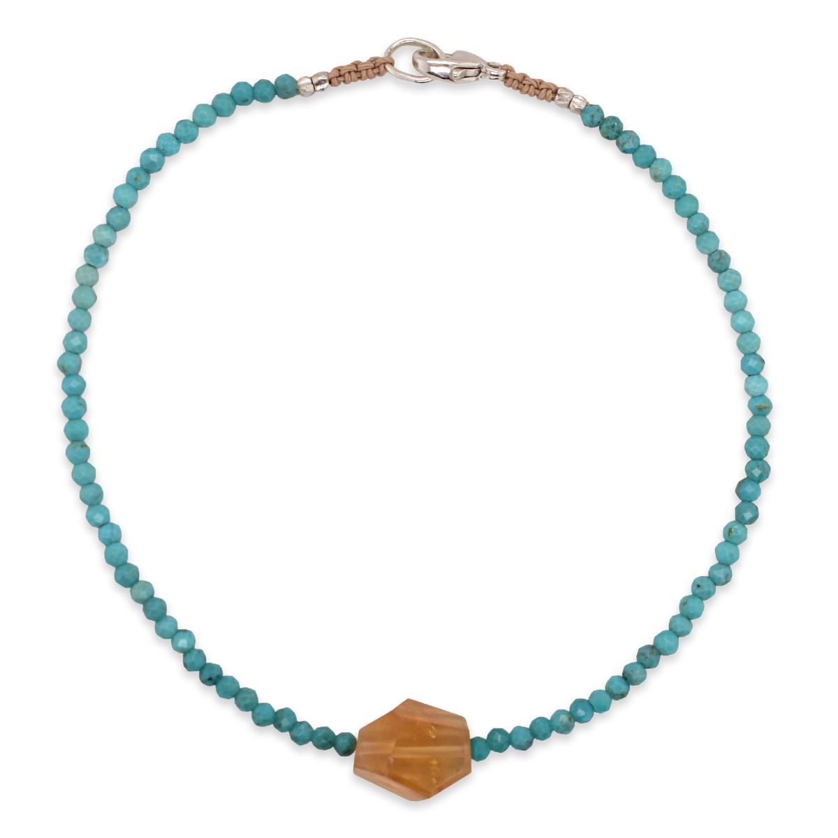 Turquoise & Citrine Beaded Bracelet