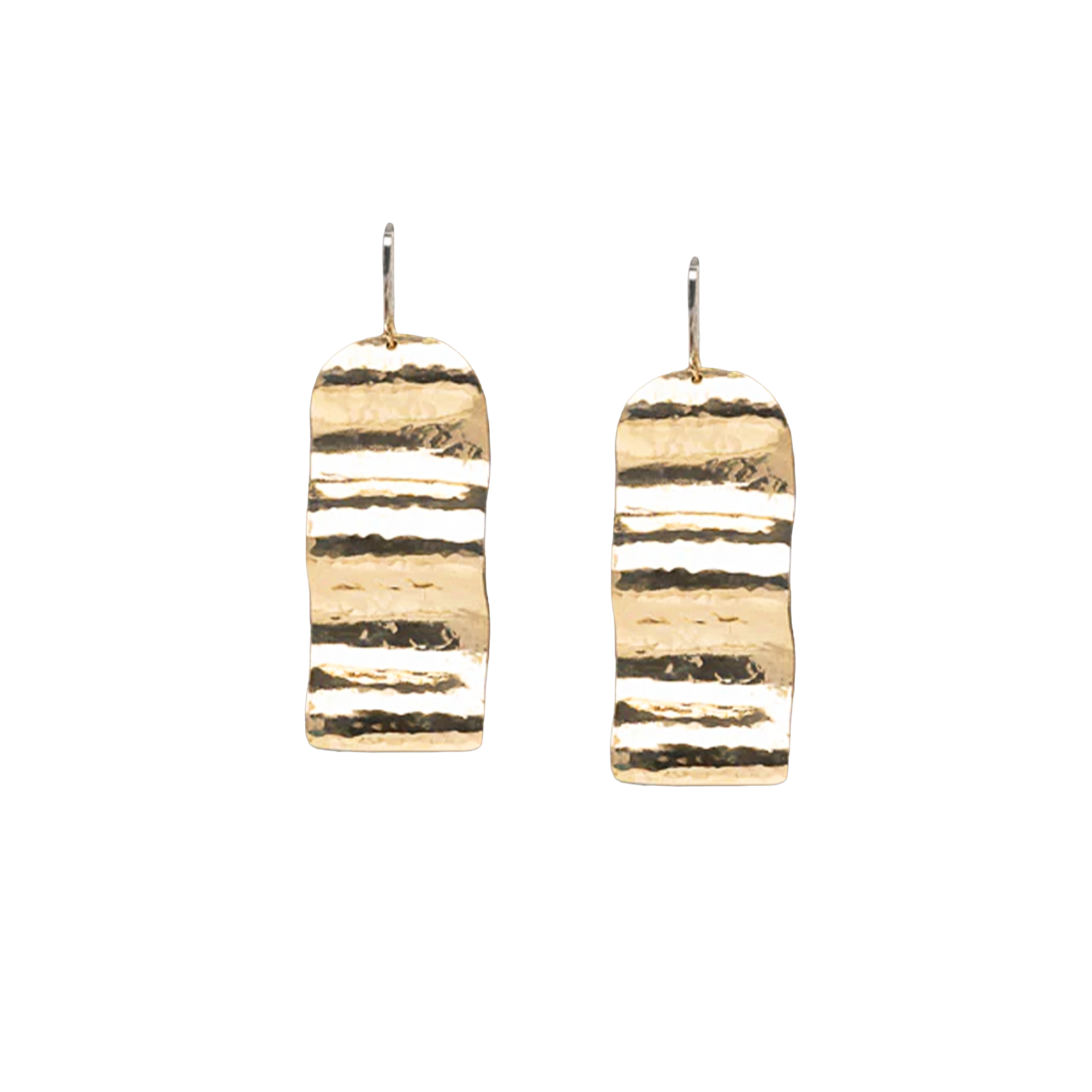 Two-Tone Wave Arch Earrings
