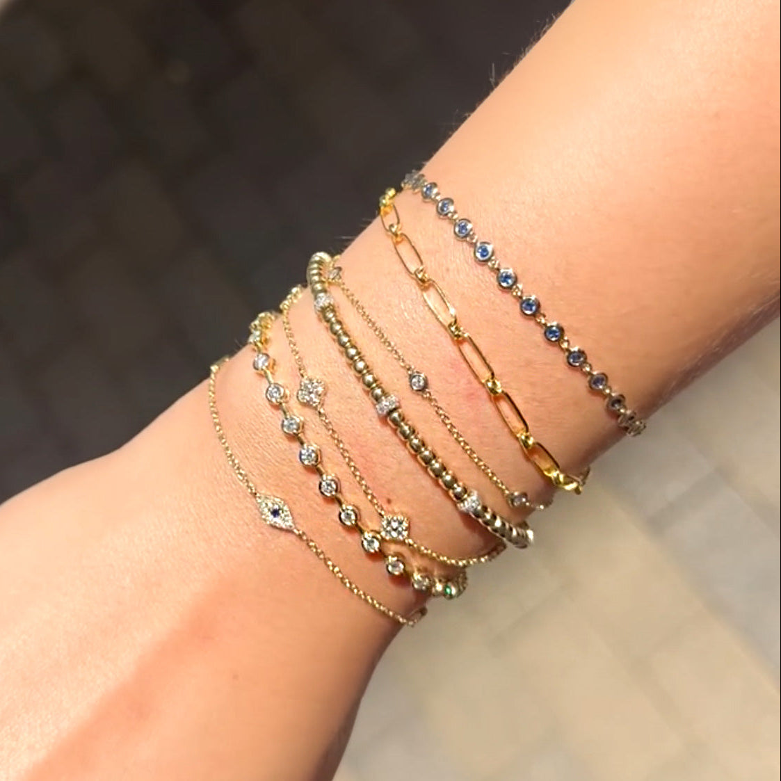 Sapphire Evil Eye Bracelet