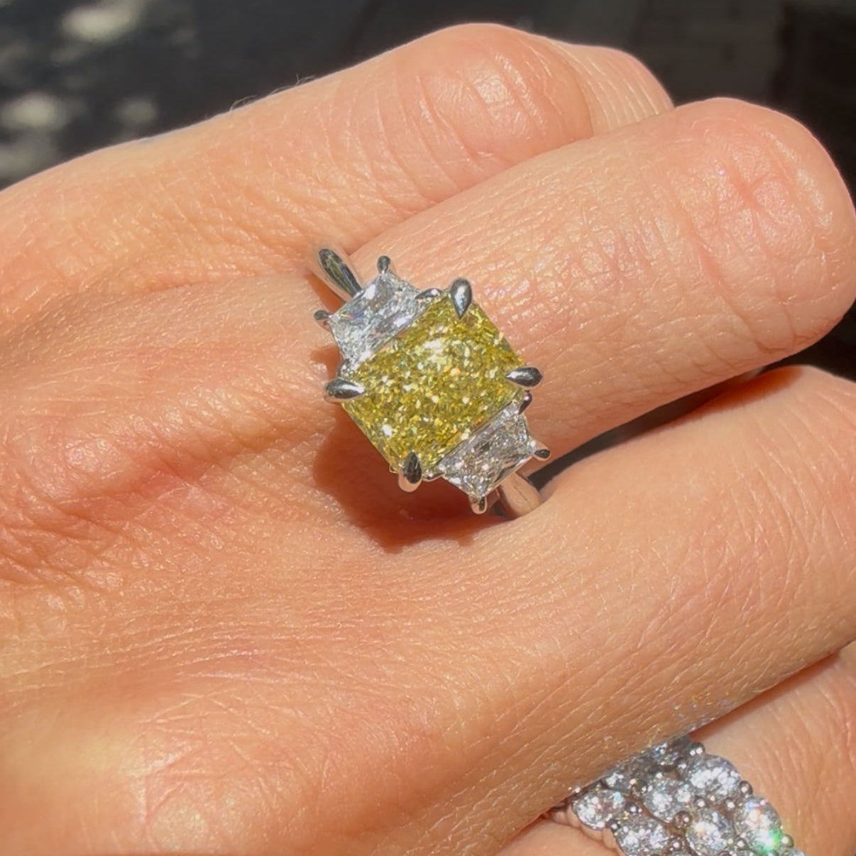 Victoria 2.14ct Lab-Grown Yellow Diamond Engagement Ring