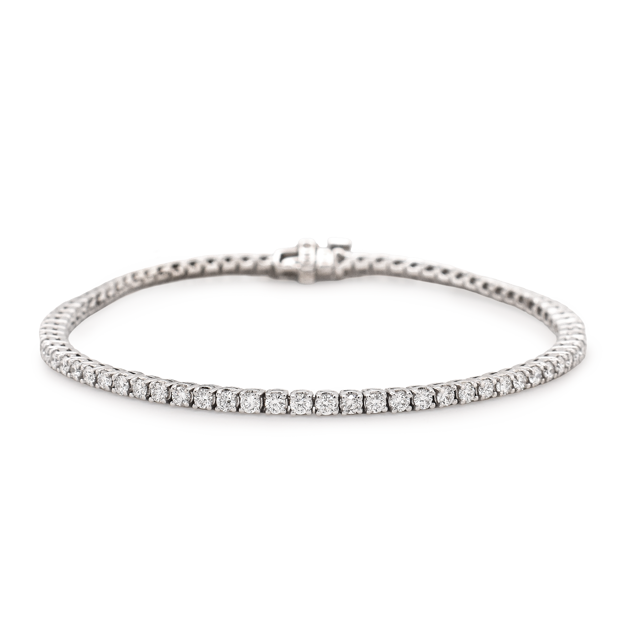 White Gold Diamond Tennis Bracelet 2.12ct