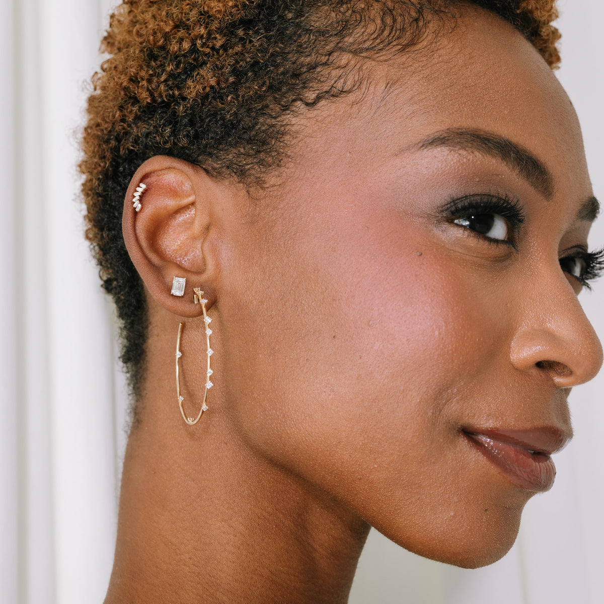 Emerald-Cut Diamond Studs