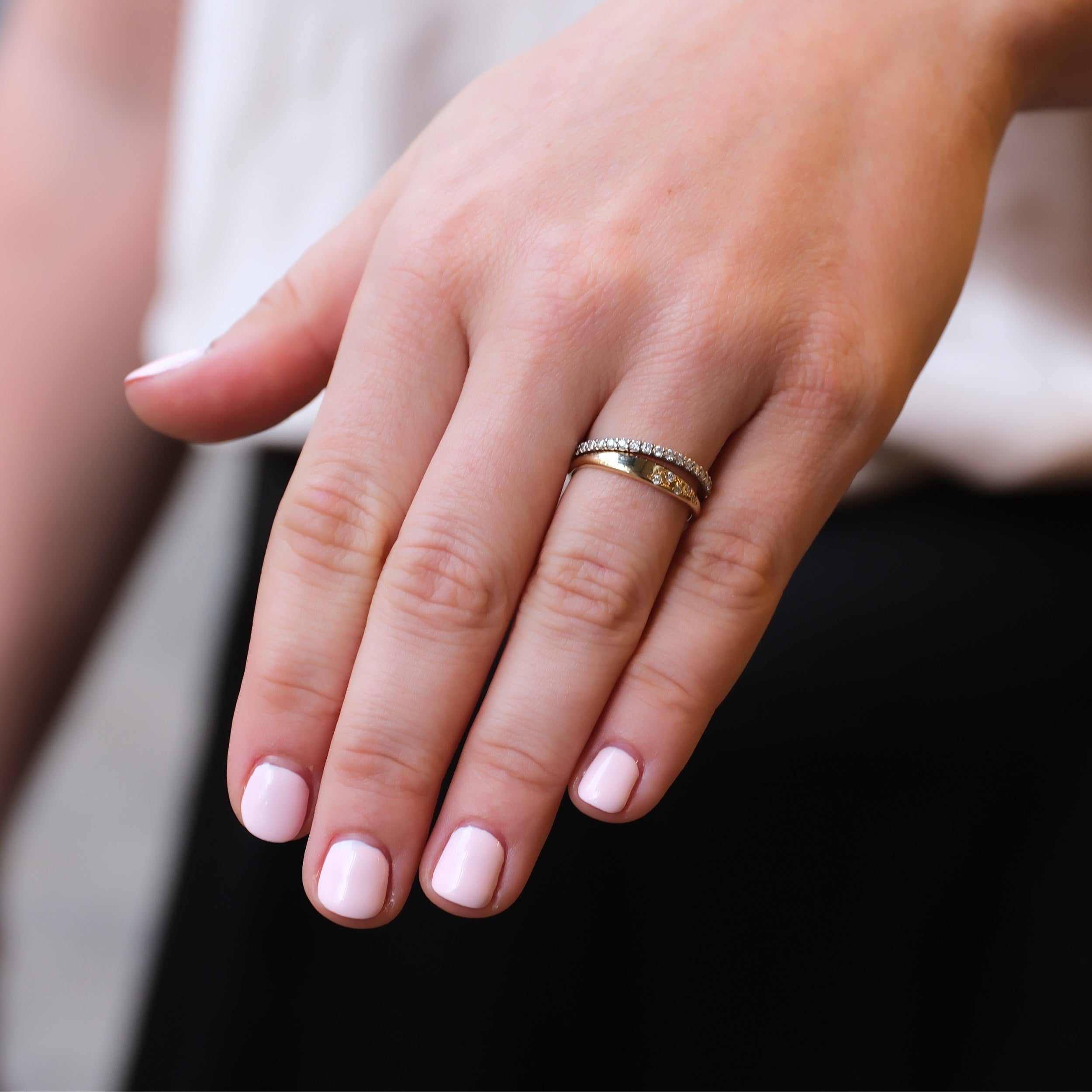 Tapered Five Cluster Diamond Ring