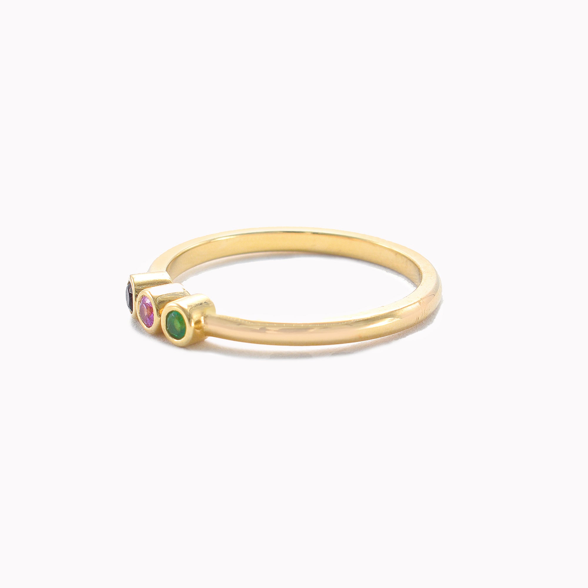 3 Stone Triplet Stack Ring