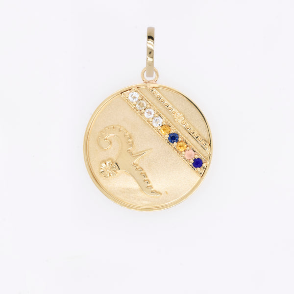 Lily Dove Medallion - "Always You" Message - 9 Stones - Eliza Page