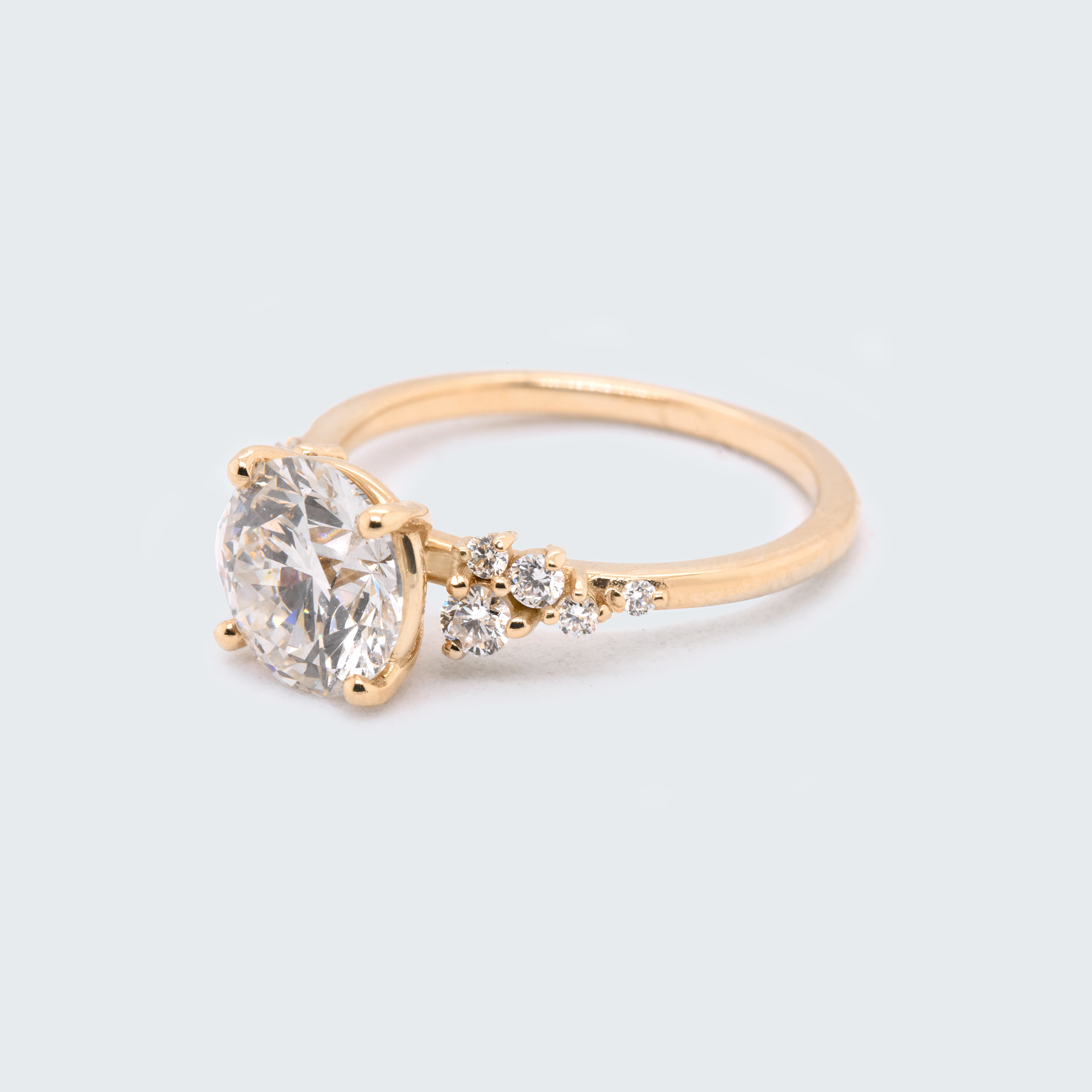 Finley 1.01ct Round White Diamond Engagement Ring - Eliza Page