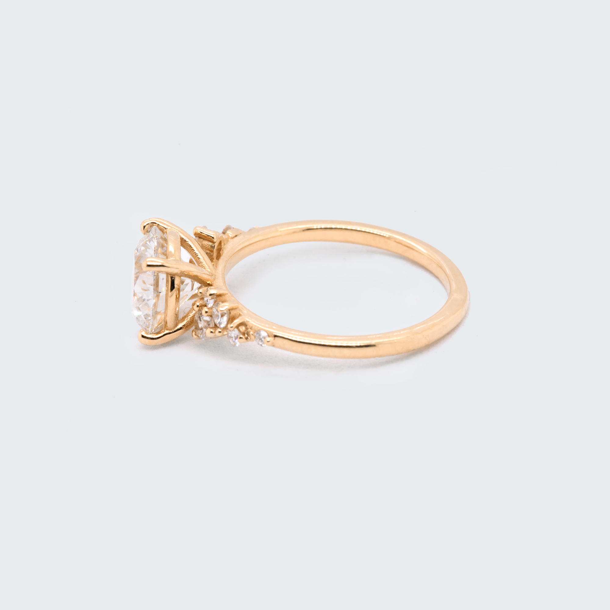Finley 1.01ct Round White Diamond Engagement Ring - Eliza Page