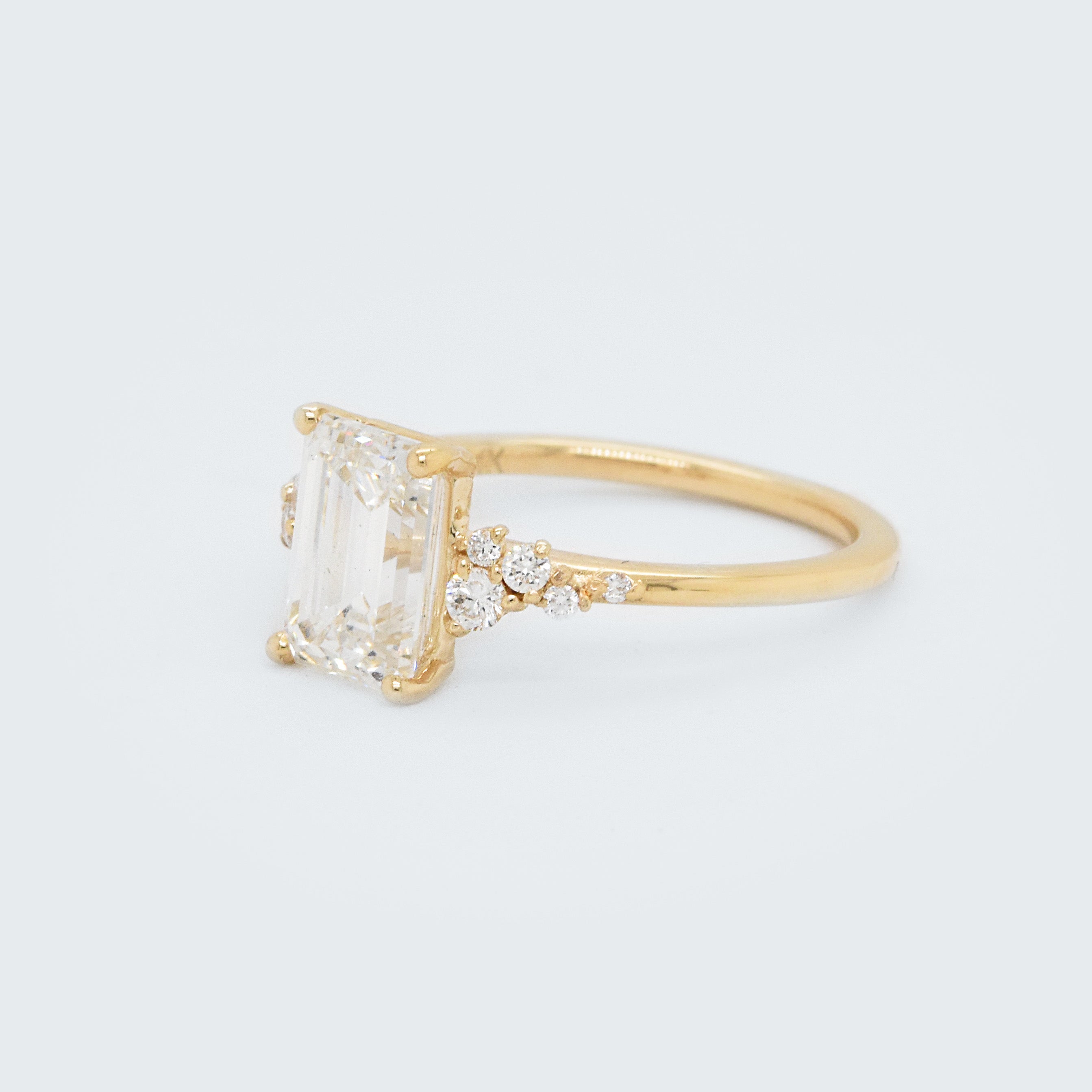 Emerald-Cut Finley Engagement Ring Setting - Eliza Page