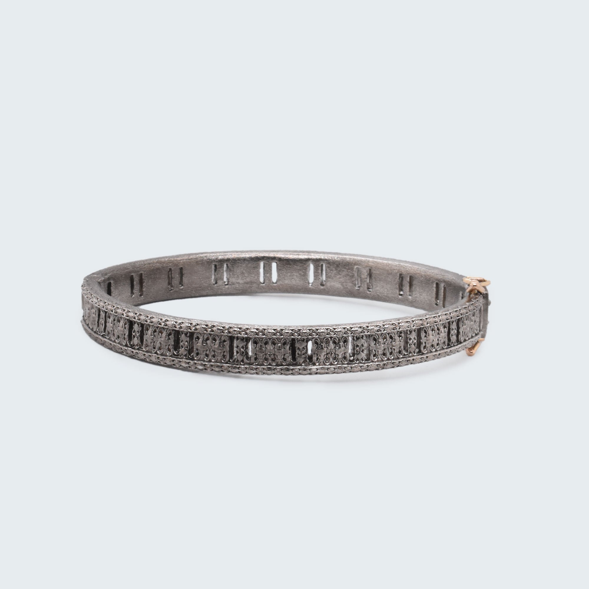 Blue Grey Sapphires Huggie Bracelet - Eliza Page