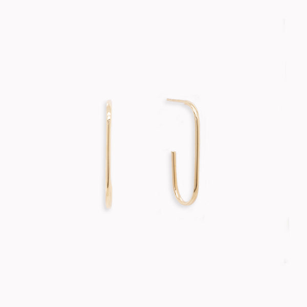 Paperclip Hoop Earrings