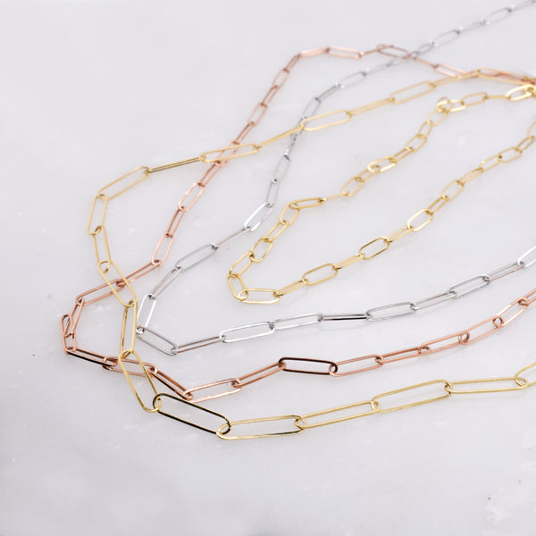Medium Gold Paperclip Chain - Eliza Page