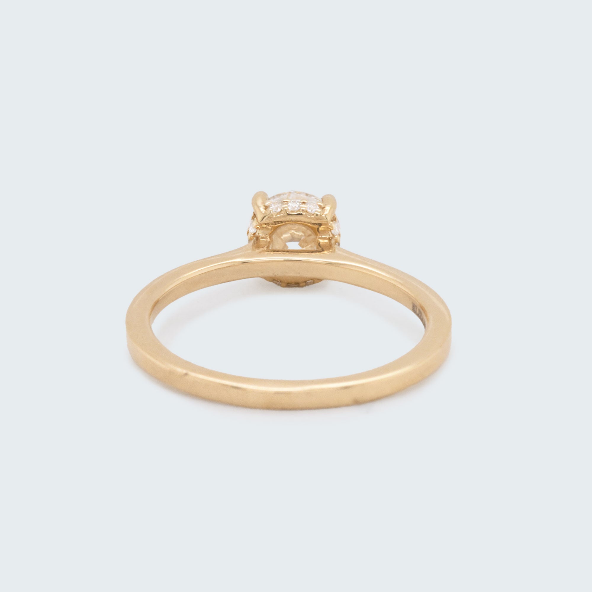 Marjorie .82ct Round White Diamond Engagement Ring - Eliza Page