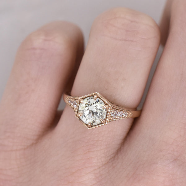 Cherí Round Engagement Ring Setting – Eliza Page