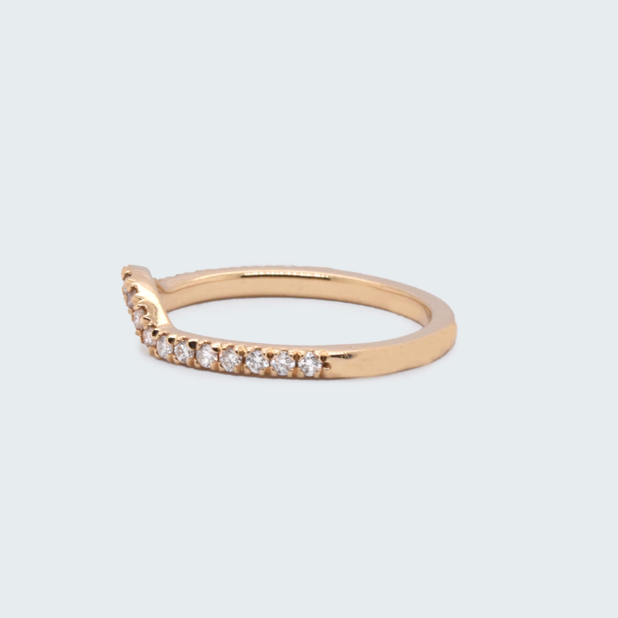 Diamond French-Set Contour Band - Eliza Page