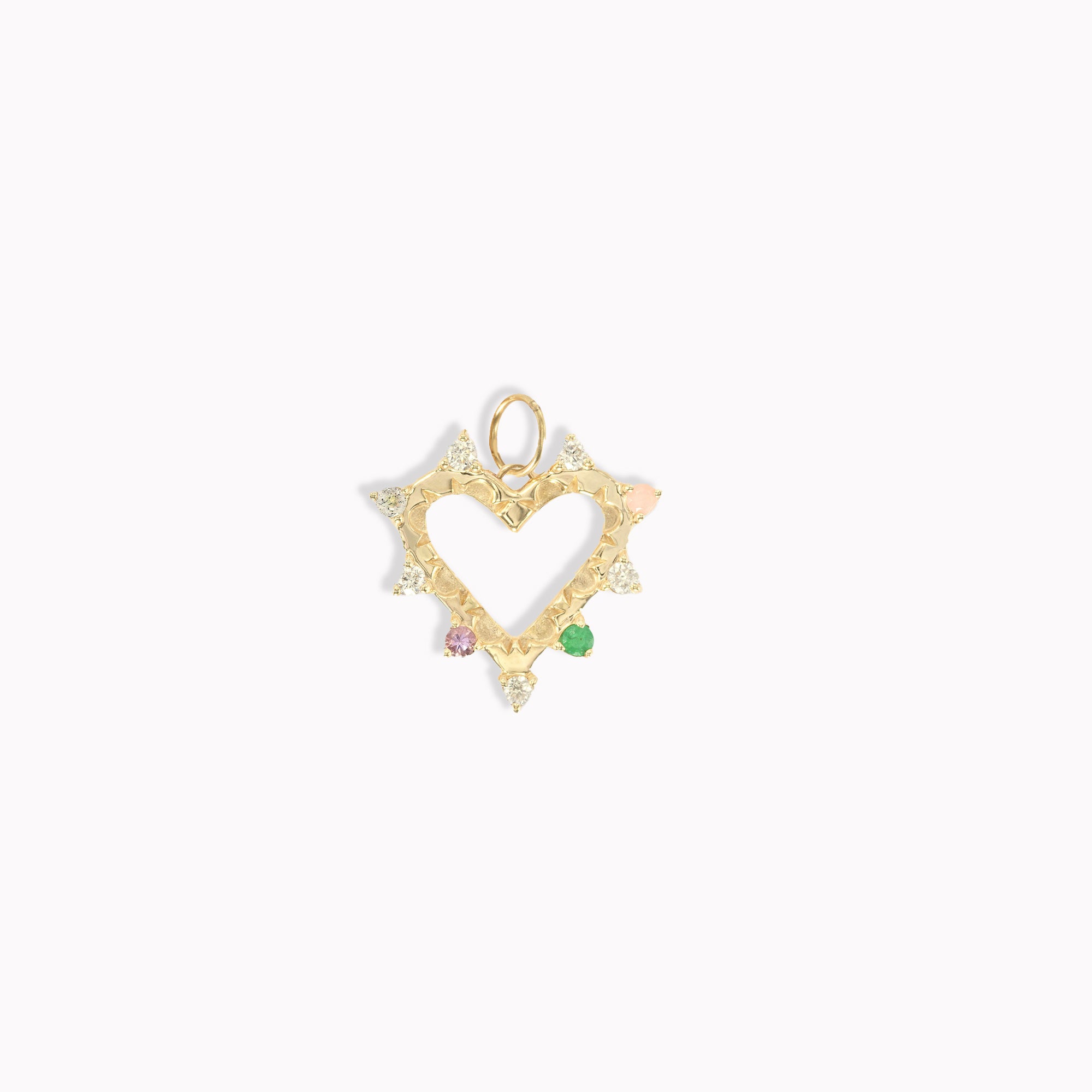 Small Open Heart Medallion "Love" 12mm