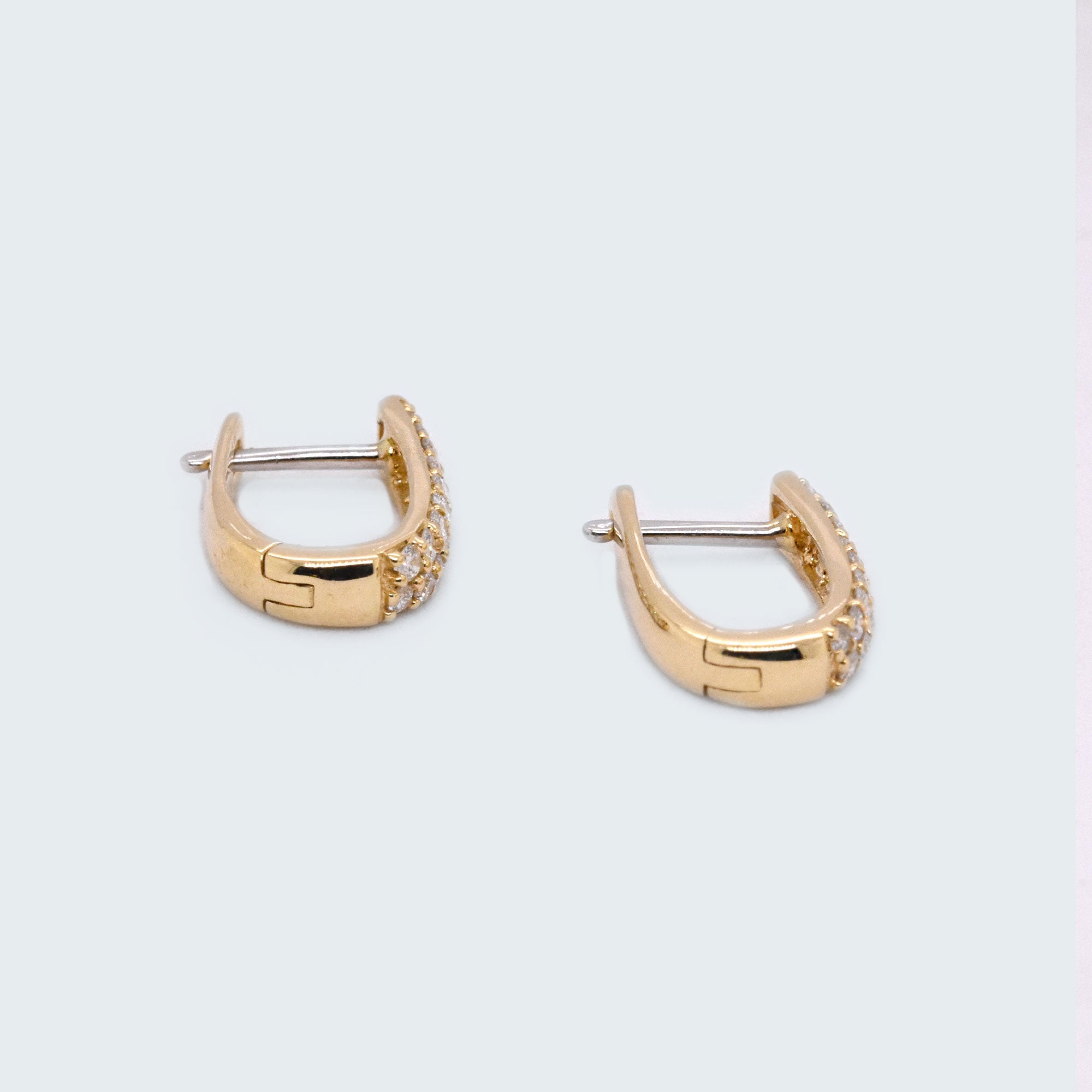 Pavé Diamond Oval Huggies - Eliza Page