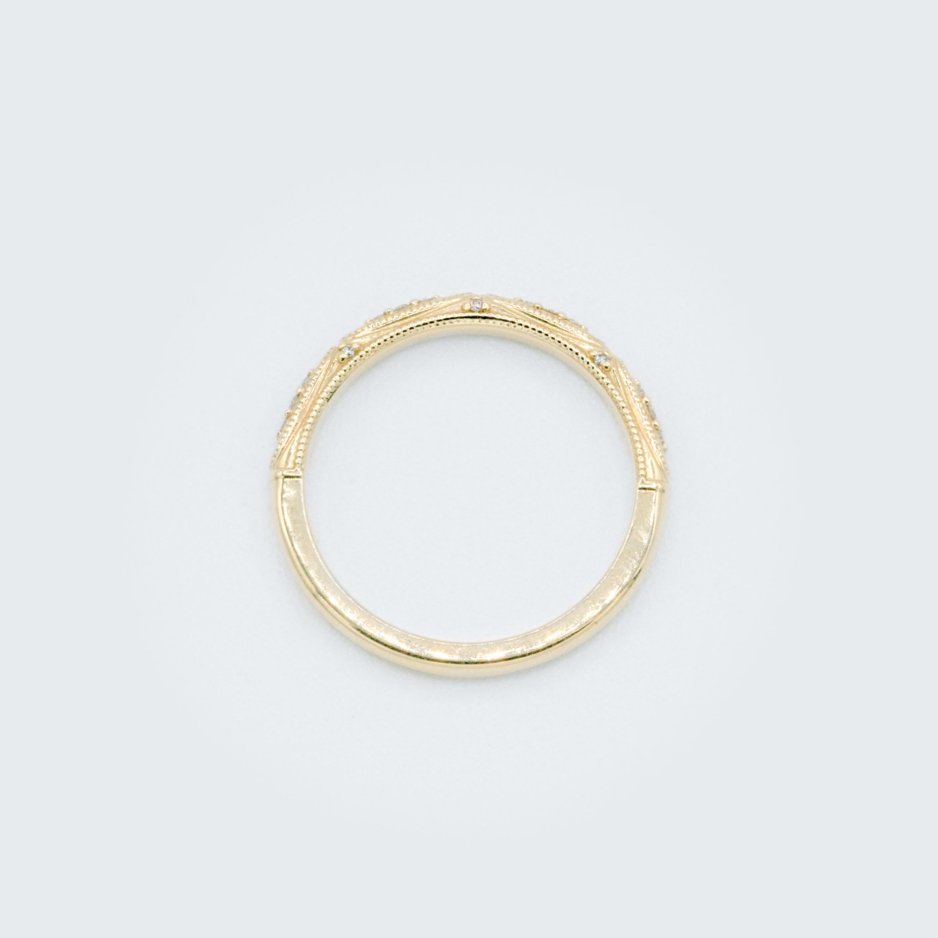 Vintage Style Yellow Gold Wedding Band - Eliza Page