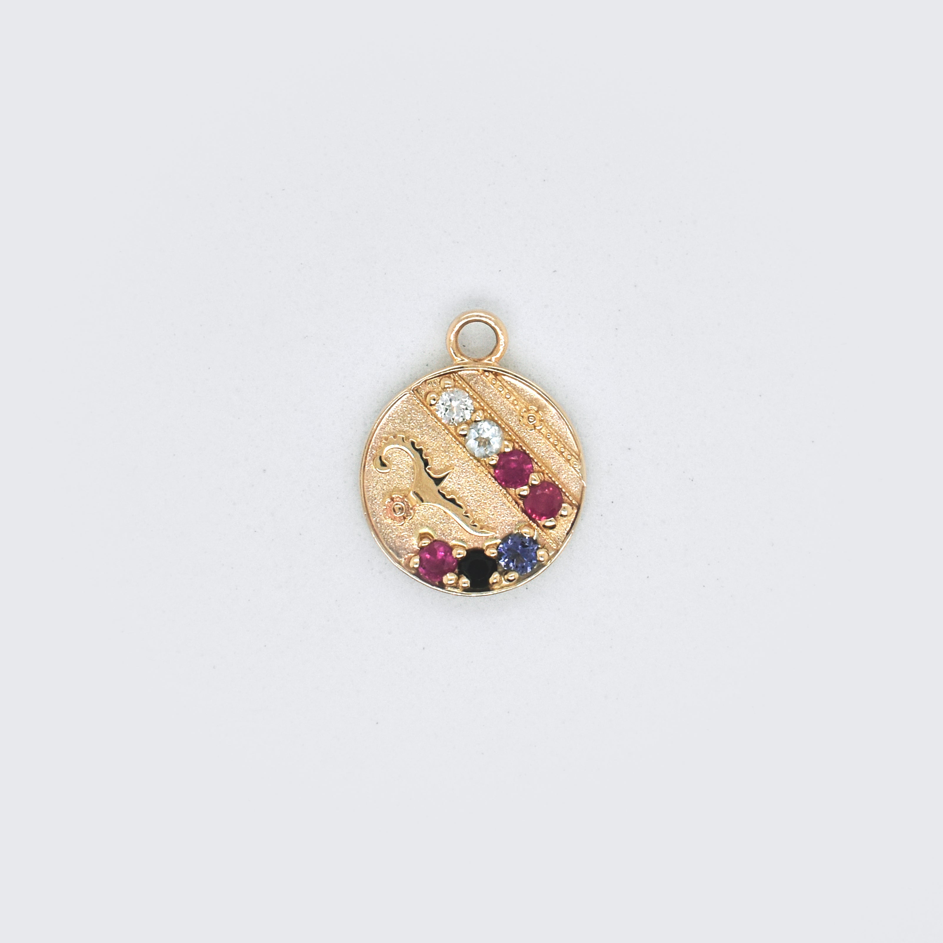 Small Lily Dove Medallion - "Warrior" - 7 Stones - Eliza Page