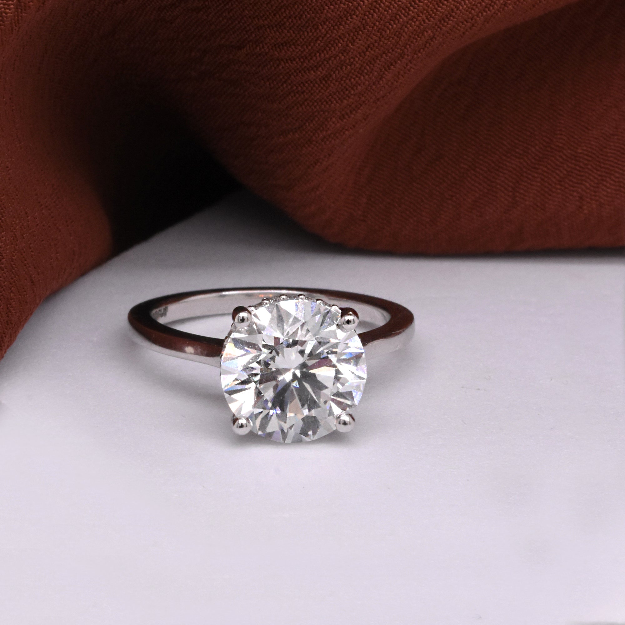 3ct Lab-Ground White Diamond in The Marjorie Setting