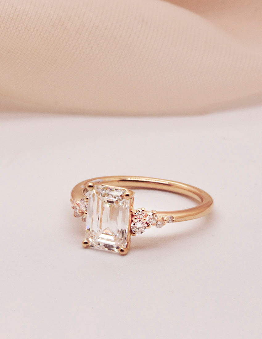 1.81ct Lab-Grown Emerald-Cut White Diamond in the Finley Setting