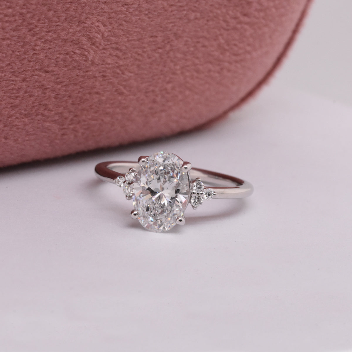 1.94ct Oval Lab-Grown White Diamond in a Platinum Anne Setting
