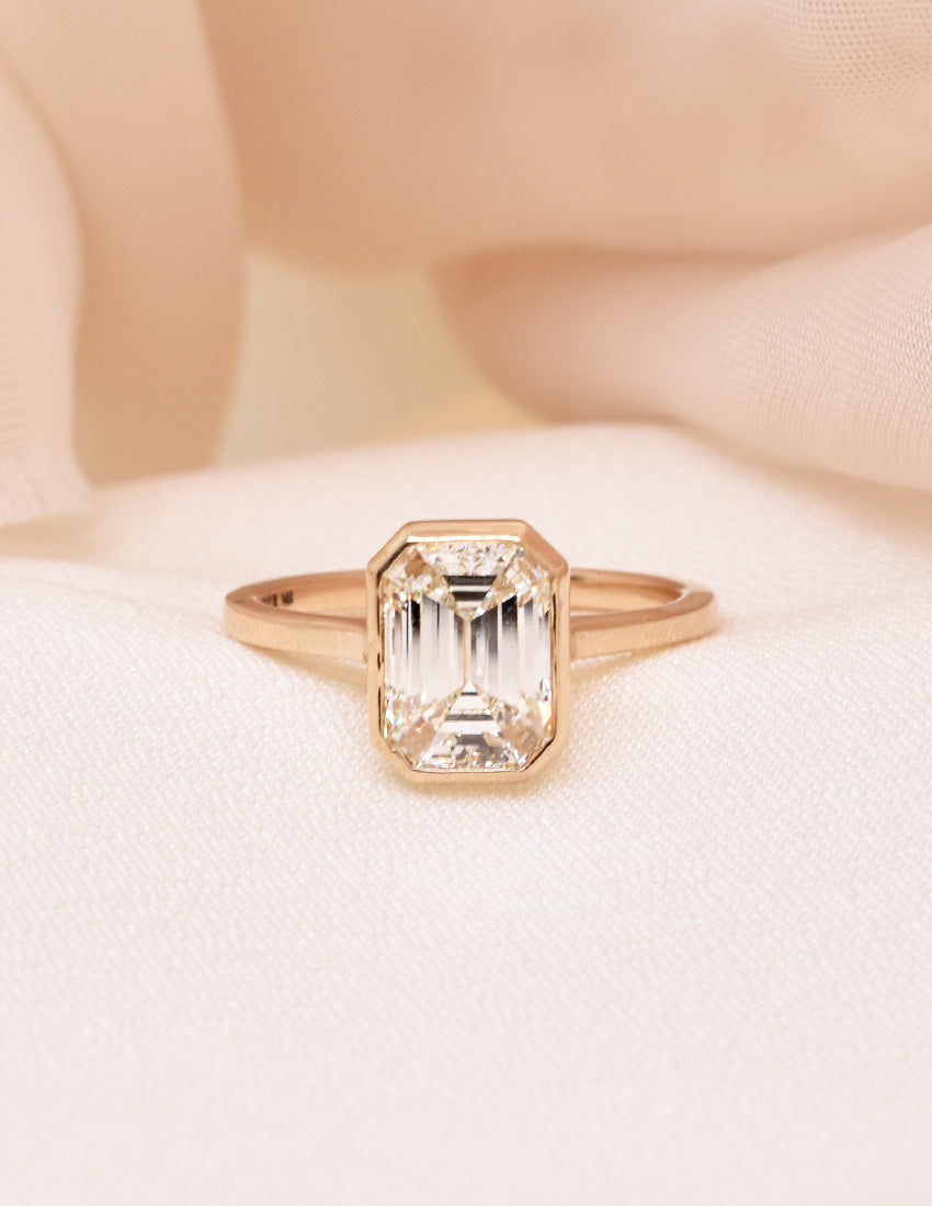 Heirloom Emerald-Cut White Diamond in the Jane Setting
