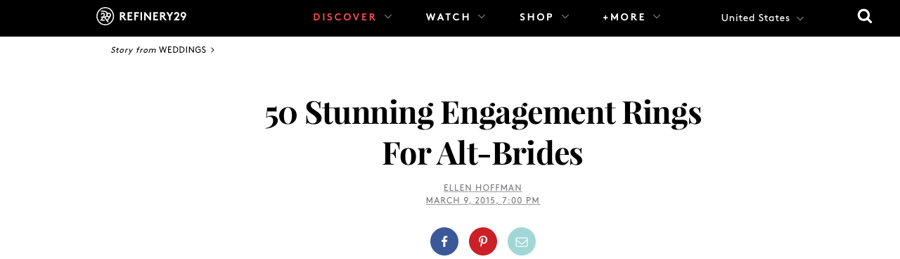 Refinery 29 | 50 Stunning Engagement Rings