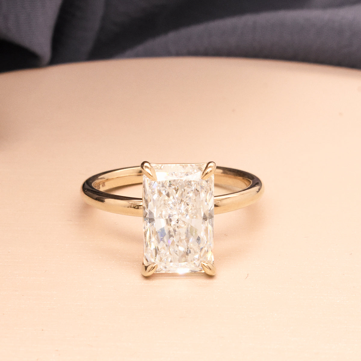 3.04ct Radiant Cut Lab-Grown White Diamond in EP Imogen Setting