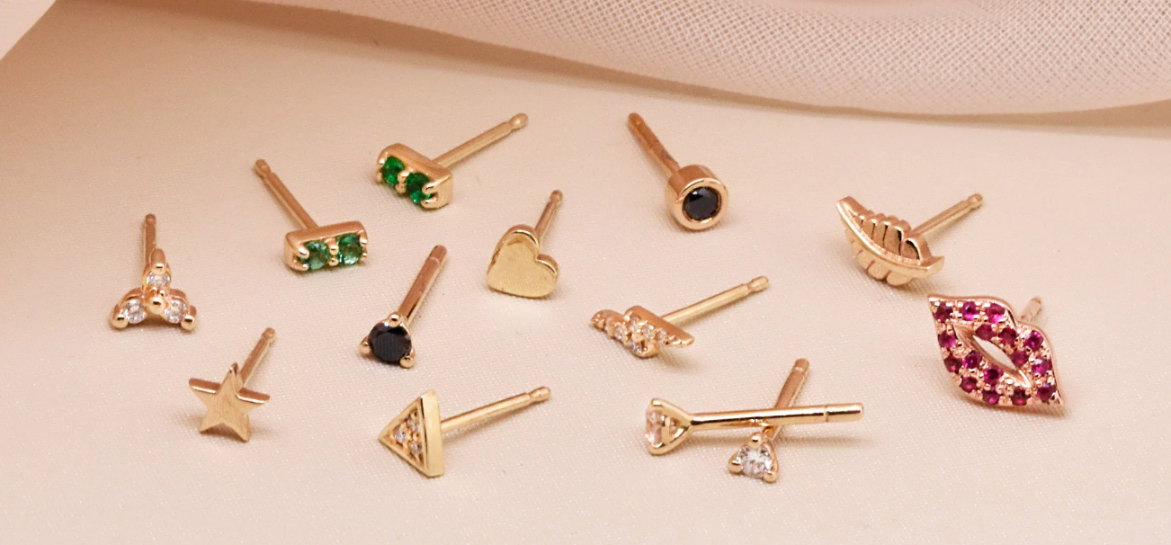 piercing studs for ear stack