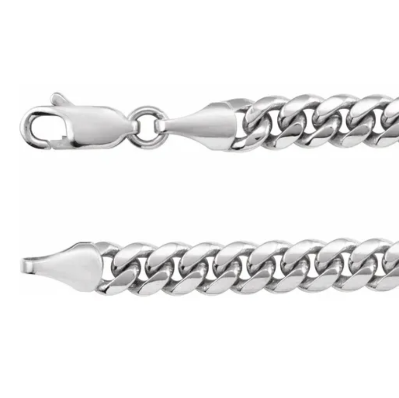 Silver Cuban Chain Bracelet
