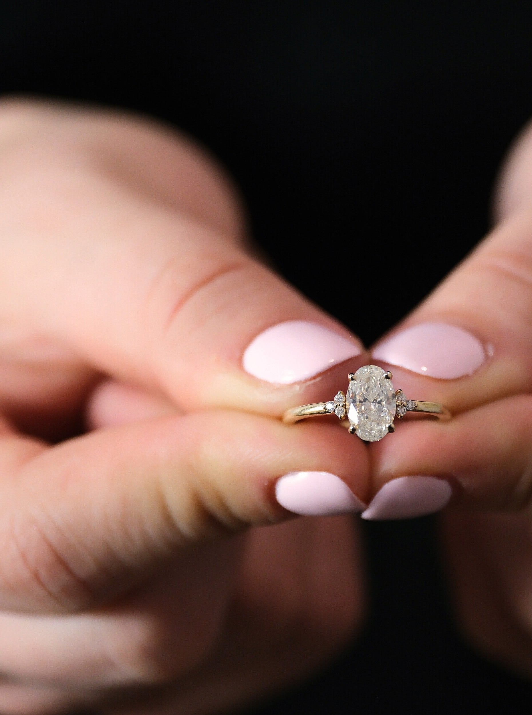 Anne 1.20ct Oval White Diamond Engagement Ring