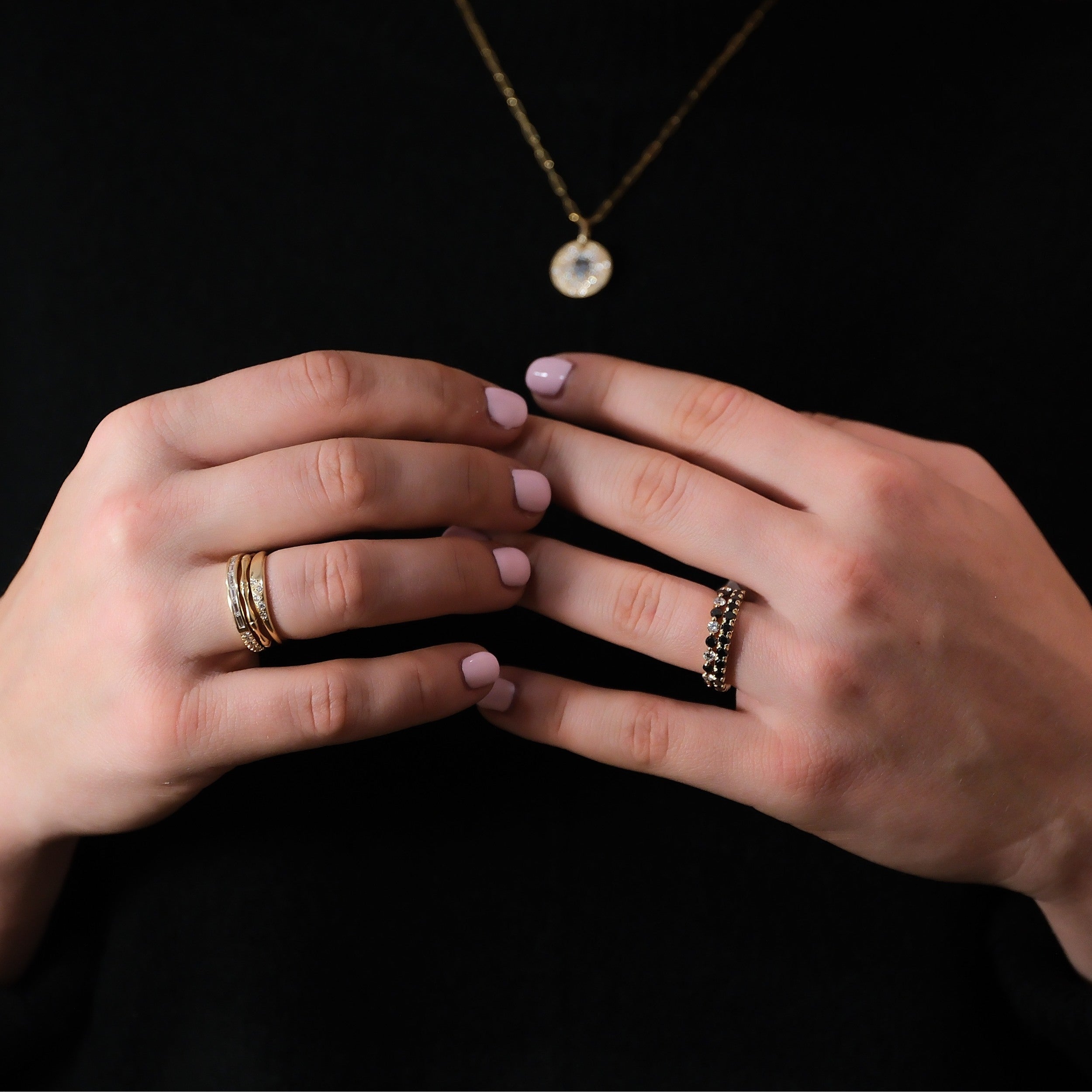 Black Diamond Half Eternity Band