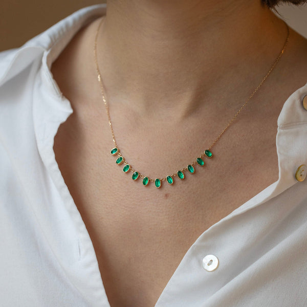 Multi Emerald Necklace