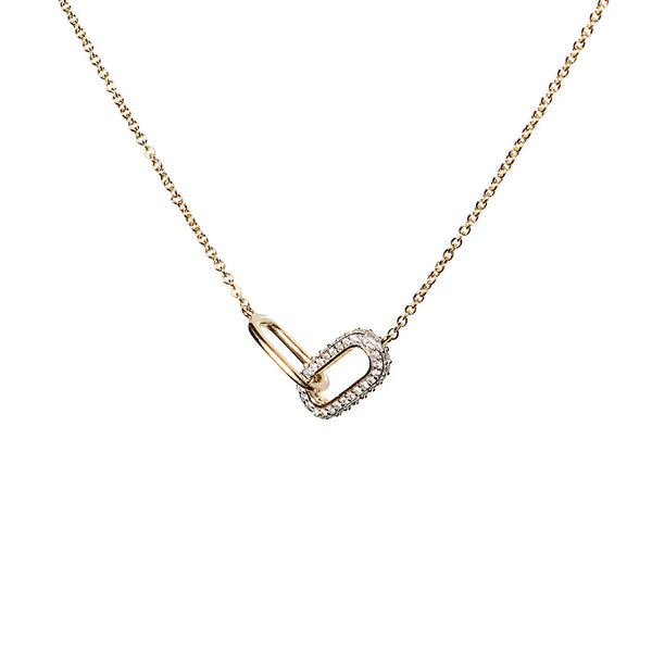 Mini Diamond + Gold Legend Linked Necklace