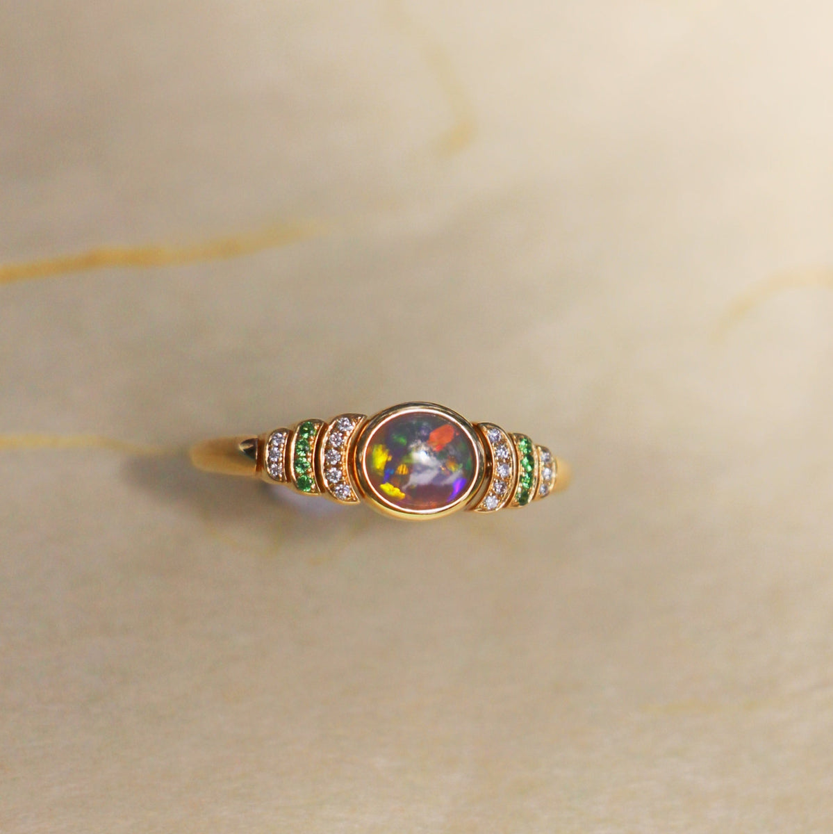 Double-Sided Black Opal Flip Ring – Eliza Page