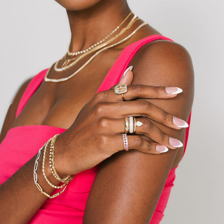 Pavé Diamond Double Dome Band