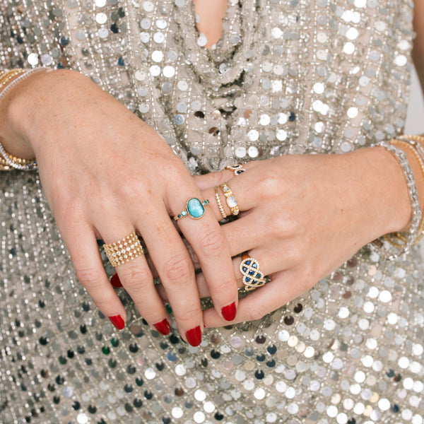 London Blue Topaz & Zircon Ring