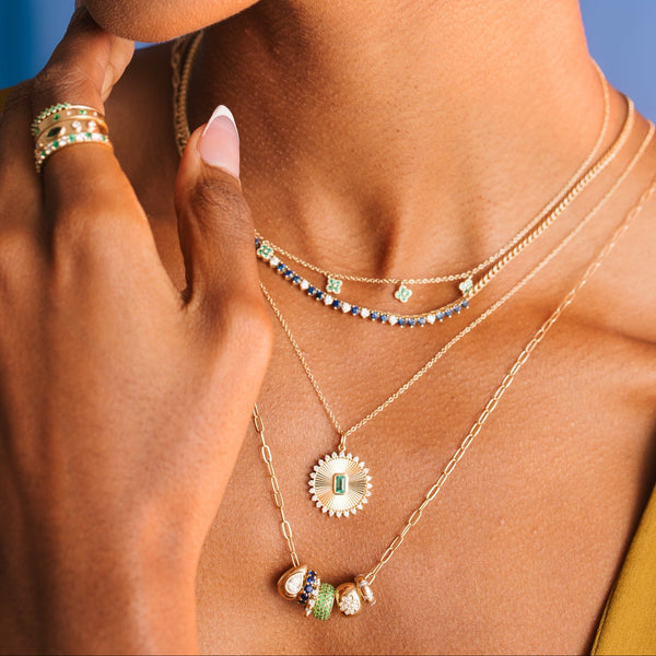 Pear Diamond Rondelle Charm