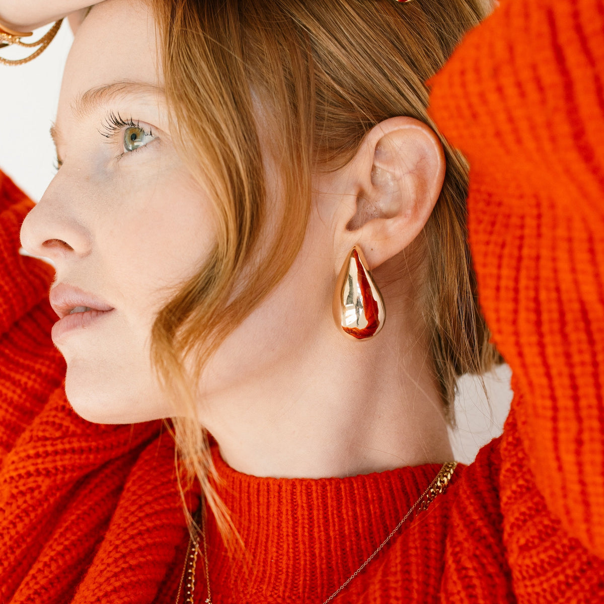 Large Puff Teardrop Earrings Eliza Page