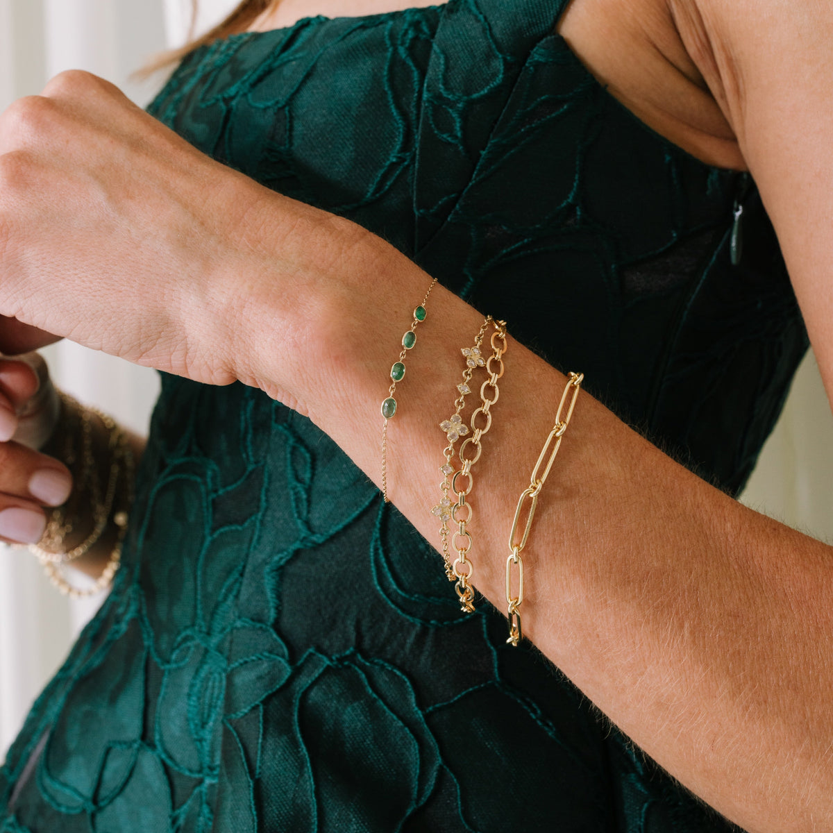 Fancy Link Paperclip Chain Bracelet