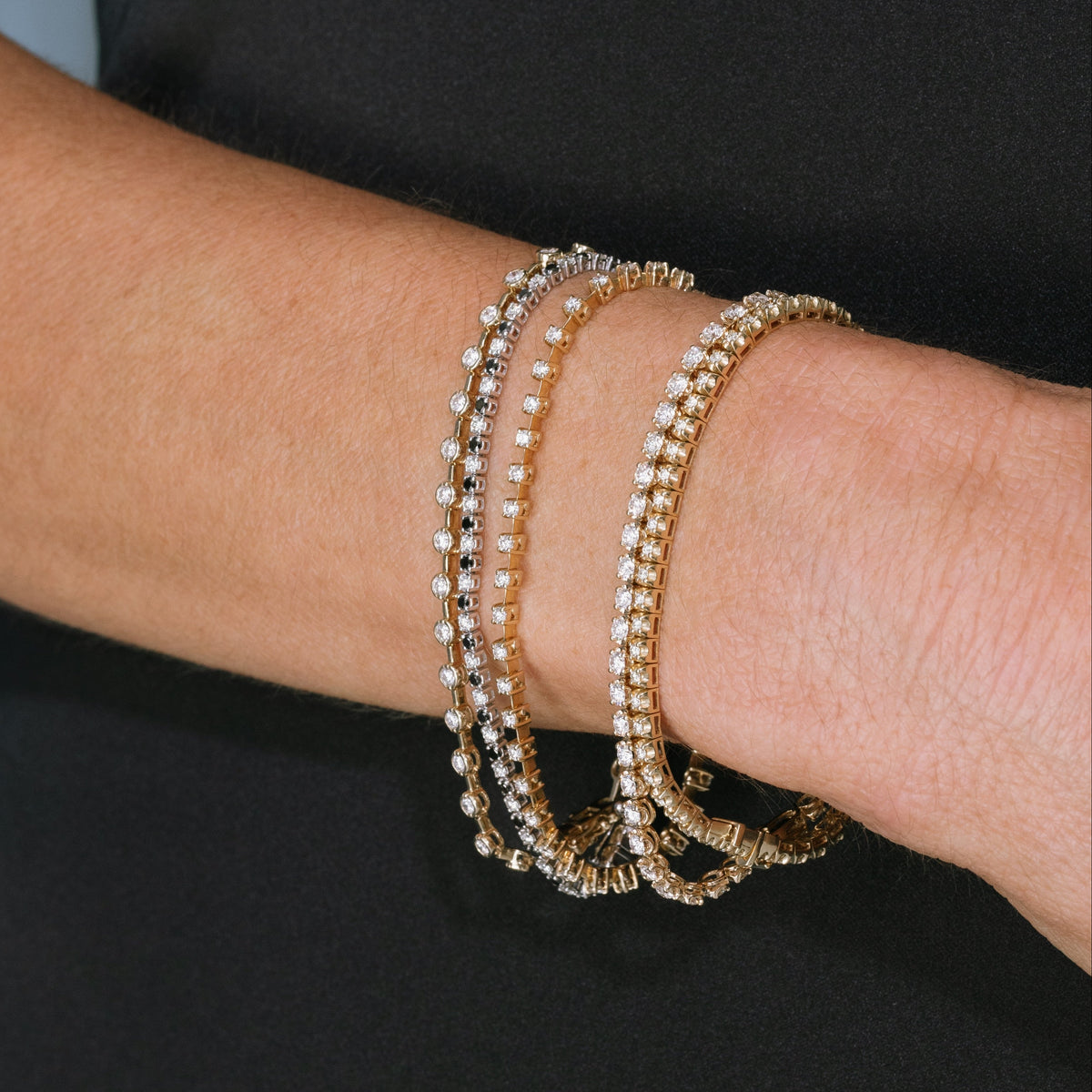 Yellow Gold Diamond Tennis Bracelet 2.77ct