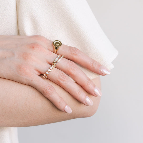 Petite Floating Diamond Wedding Band